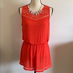 Decree Crochet Sleeveless Romper NWT
